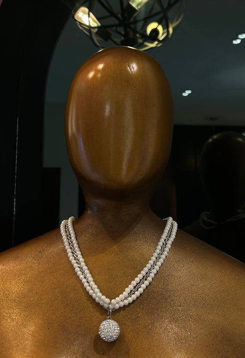 Signature Dual chain Statement Necklace